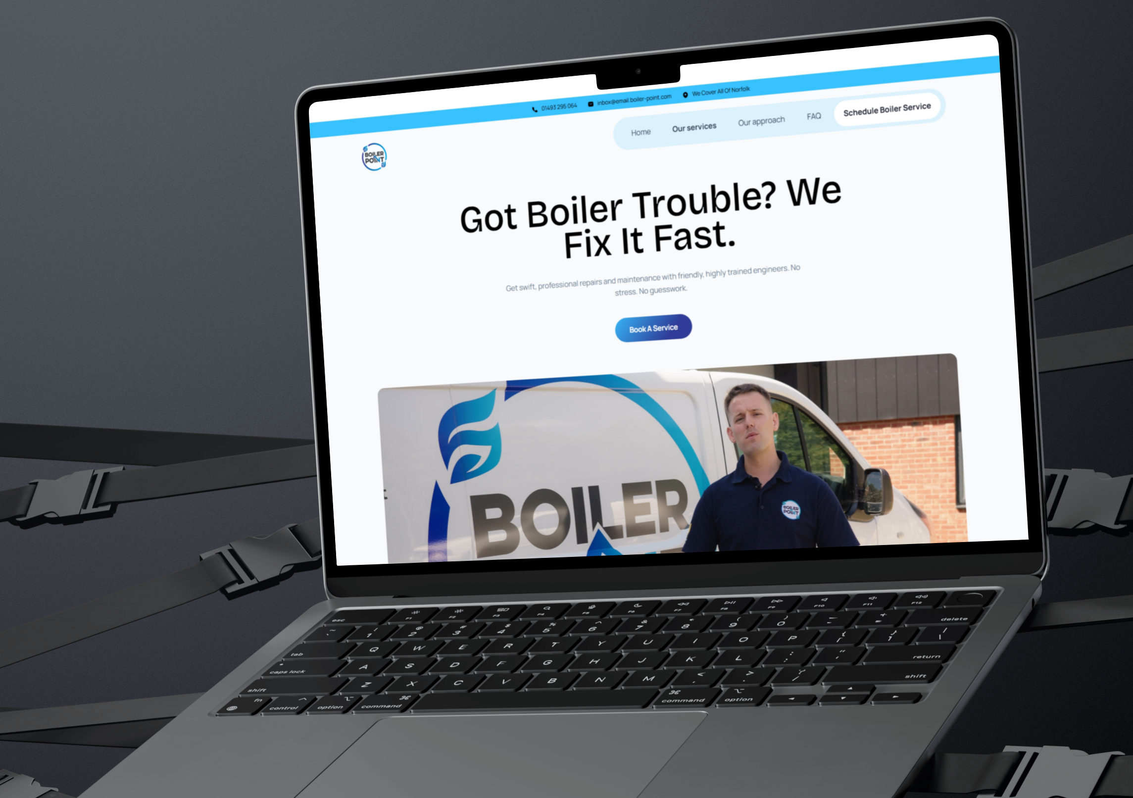 Boiler Point Website - Laptop View