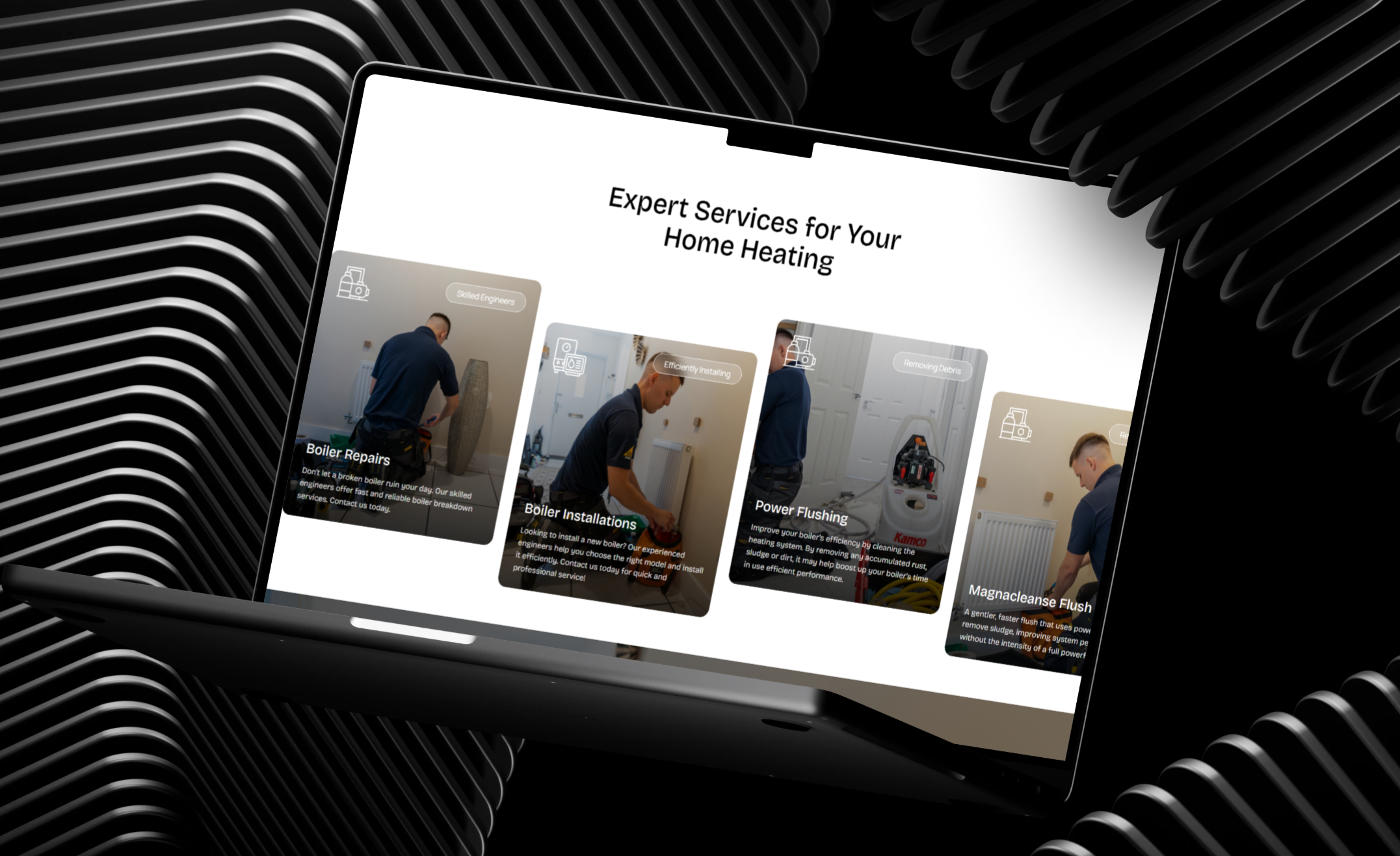 Boiler Point Website - Tablet View 1
